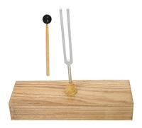 SOIMISS Metal Tuning Fork 256hz with Wooden Base and Hammer, Educational Tuning Fork Set for Physics Acoustic Experiments and Musical Instrument Testing