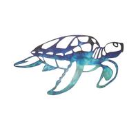 SOIMISS Metal Turtle Wall Art Outdoor Garden Decorations Iron Sculpture for Indoor and Patio Walls Vibrant Mediterranean Sea Turtle Design for Home and Fence