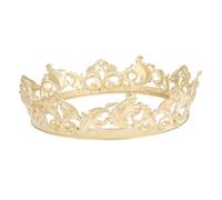 SOIMISS Metal Unisex Crown King Queen Headpiece Wedding Performance Party Cosplay Hair Accessory for Men and Women