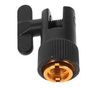 SOIMISS Mic Shock Mount Bracket Adapter 4.5cm with Nut Black, Anti-vibration Microphone Holder for Desk Mic Stand, Professional Shock Mount Clip Suitable for Studio Recording and Broadcast