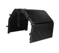 SOIMISS Microphone Sound Absorbing Shield with Foldable Five-panel Design Angle Mic Soundproof Guard Made of Abs and EVA for Clearer Vocal Recording Lightweight and Portable Isolation