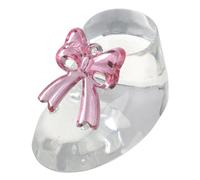SOIMISS Mini Crystal Shoe Ornament with Bow Elegant Indoor Decor for Showers Weddings Baptisms Charming Table Centerpiece for Parties and Events