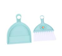 SOIMISS Mini Handheld Broom and Small Dustpan Set for Keyboard and Home Cleaning Lightweight Portable Sweeper with Bristles Multi-scene Use for Office Sofa Kitchen Elegant Blue Design