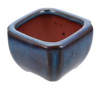 SOIMISS Mini Purple Sand Succulent Plant Pot Container for Cacti Home Office Decor Small Square Planter with Smooth Rim and Stylish Design