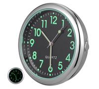 SOIMISS Mini Quartz Car Dashboard Clock with Luminous Hands Compact Electroplated Vehicle Clock for Accurate Timing and Night Visibility Wear Resistant Auto Interior Accessory