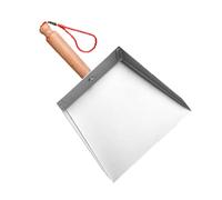 SOIMISS Mini Stainless Steel Dustpan Small Household Cleaning Tool Lightweight Compact Dust Pan Short Handle for Table and Worktop Cleanup