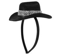 SOIMISS Mini Top Hat Headband for Women Comfortable Polyester Fascinator Hair Accessory with Universal Fit, Elegant Black Costume Headpiece for Fancy Dress Events and Tea Party