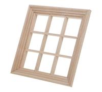 SOIMISS Miniature Dollhouse Window Frame Smooth Tiny Window Model for DIY Bedroom Decoration Versatile Plain Design Accessories for Doll Houses