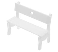 SOIMISS Miniature Park Bench Model Miniature Dollhouse Furniture for Micro Landscape DIY Decor Easy to Clean White Mini Bench Accessory for Mini House and Office