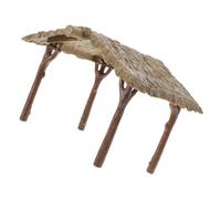 SOIMISS Miniature Straw Shed Ornament Detachable Thatched Cottage Model for Sand Table Landscape Realistic Architecture House Decoration for Mini Farm Garden and Teacup Village Scene