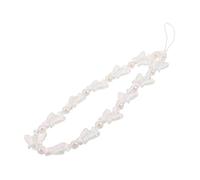 SOIMISS Mobile Phone Strap Charm Faux Pearl Beaded Chain Butterfly Tie Non-slip Phone Pendant Lanyard for Handbag Decoration Car Hanging Ornament
