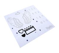 SOIMISS Monthly Milestone Photography Prop Set with Wings and Black Heart Frame, Photo Blanket for Newborn Shoots and Shower Photoshoot