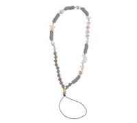 SOIMISS Moon and Star Beaded Phone Charm Strap Lightweight Wrist Lanyard for Mobile Phones and Keys Handmade Decorative with Soft Clay Pearls Anti-lost Holder for Outdoor Use