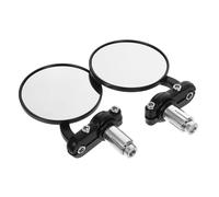 SOIMISS Motorcycle Handlebar Mirrors Rearview Mirror for Scooters and Motorbikes Durable Sturdy Construction with Easy Installation Black Enhancing Safety and Visibility