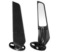 SOIMISS Motorcycle Wing Fin Rear View Mirror Large Convex Glass Side Mirror Adjustable for Motorbike with Mounting Accessories Compatible with Kawasaki Models