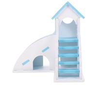 SOIMISS Multi-functional Hamster Playground House with Ladder Slide and Swing for Small Pets Sturdy Hideout Castle for Hamsters Mice Rabbits Climbing and Cozy Shelter
