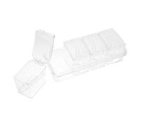 SOIMISS Multifunctional Seasoning Box Set with 4 Compartments and Spoons Plastic Spice Container with Lid for Kitchen Dining Table Storage and Camp Use