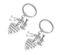 SOIMISS Music Lover's Present Zinc Alloy Guitar Pick Keychain Creative Pendant for Keys