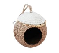 SOIMISS Natural Coconut Shell Birds Nest Small Pet Nest Pet House for Hamster Squirrel Budgie Sleeping