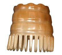 SOIMISS Natural Horn Shampoo Brush for Hair Smoothing Comb Horn Massage Comb for Head Massaging Tool for Scalp Scrub and Hair Washing Brush Random Color