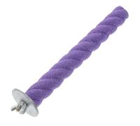 SOIMISS Natural Synthetic Wood Bird Perch Stand with Chewing and Cage-fixing Features, Purple Parrot Chew Suitable for Cockatiels and Parrots to Grind Beak and Claws