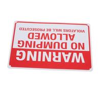 SOIMISS No Dumping Sign with Legal Warning Violators Will Be Prosecuted Outdoor Wall Sign for Gates and Public Areas Weather-resistant Environmental Protection