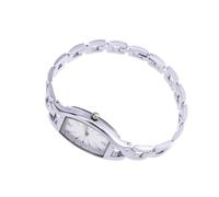 SOIMISS Noble Simple Quartz Watch for Lady Silver Case White Faced Dial Elegant Business Watch for Women