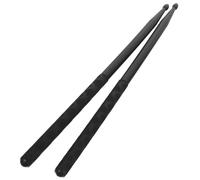 SOIMISS Non-slip Black Nylon Handle Wooden Drumsticks with Black Grip Sleeves, Pair of Percussion Instrument Sticks for Drum Practice and Performance