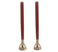 SOIMISS Orff Percussion Hand Bell with Ergonomic Handle for Wooden Musical Instrument for Preschool Classroom Music Education Clear Resonant Sound Bells for Rhythm Learning