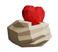 SOIMISS Origami Paper Model Wall Hanging Pendant DIY Craft for Plaything and Origami Decor Premium Tear-Resistant Color Printed Paper with Assembly Instructions Heart-Shaped Geometric