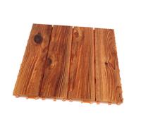 SOIMISS Outdoor Wooden Interlocking Deck Tiles Thick Patio Flooring for Garden Balcony with Enhanced Base and Wood Oil Finish Durable Slip Surface