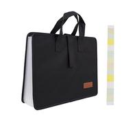 SOIMISS Oxford Cloth Document Organizer Folder with Handle Expanding Pockets Capacity Filing Bag for Home Office School Travel High Density Accordion File Storage