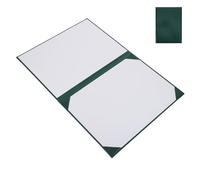 SOIMISS Padded Diploma Cover A4 Size Document Presentation Folder Green Leatherette Certificate Holder for Graduation Awards University and High School