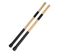 SOIMISS Pair of 2 Bamboo Drum Brush Sticks 19pcs Rods, Lightweight Design for Lower Volume Playing, for Jazz and Folk Music Performance