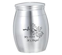 SOIMISS Pet Ash Storage Jar Silver Cremains Bottle Cinerary Casket for Pet Bone Ashes Memorial Keepsake