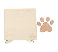 SOIMISS Pet Sympathy Card Pet Memorial Card Remembrance Keepsake Portable Wood Creative Thoughtful Design Timeless Keepsake Dog Women