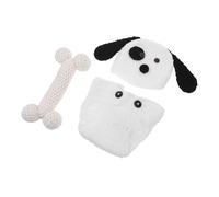 SOIMISS Photography Outfit with Hand-knitted Puppy Design Cute Boy Newborn Photoshoot Costume for Full Month and Hundred Day Celebrations Artistic Crochet Photo Props