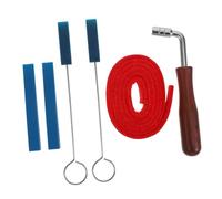 SOIMISS Piano Tuning Tool Rubber Mute Strip with Wool Felt Stainless Steel Wrench Lightweight Easy to Store for Piano Maintenance