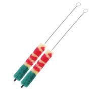 SOIMISS Piccolo Cleaning Brush Assorted Colour 2pcs Instrument Cleaning Tool Cotton Thread and Metal Material Portable and Effective Dust Remover for Musical Instruments