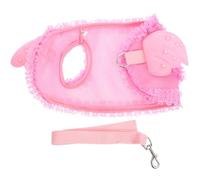 SOIMISS Pink Cat Vest Harness with Angel Wings Comfortable Polyester Pet Chest Protector Harness for Indoor Cats and Small Pets Size L