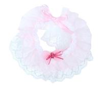 SOIMISS Pink Lace Pet Wedding Scarf for Dog and Cat with Adjustable Neck Circumference, Keeps Warm, Fine Workmanship, for Dog Festival Wear and Wedding Series