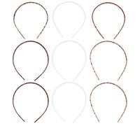 SOIMISS Plain Hair Hoops Comfortable to Wear Plastic Hair Bands 12pcs Simple Unique Design for Women and Girls for Going and Personal Party