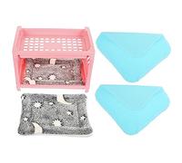 SOIMISS Plastic Double-layer Sleeping Bed for Small Pets like Chinchillas and Bunnies, Providing A Sense of Security Unique Shaped Design, for Home Use