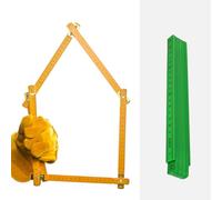 SOIMISS Plastic Folding Ruler 2M Foldable Measuring Tool Engraved Scale for Carpentry and Construction Tasks Random Color