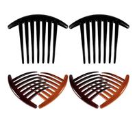 SOIMISS Plastic French Hair Side Combs Lightweight Hair Clips 6pcs with 7 Teeth for Fixing Bangs for Women and Girls in Daily Life and Other Occasions