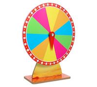 SOIMISS Plastic Roulette Wheel Prize Spinner 30Cm with Stand, Erasable Desktop Game Prop for Chores and Trade Show Activities