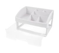 SOIMISS Plastic Storage Box for Makeup Desktop Organizer Practical Storage Rack for Bathroom Keeps Sundries Organized