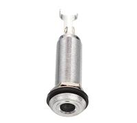 SOIMISS Plug in Cylinder Output Jack for Electric Guitar Bass Durable and Compact Design High Sensitivity Audio Socket Replacement for Acoustic Electric Guitars Silver Finish