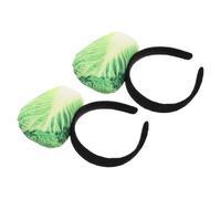 SOIMISS Plush Chinese Cabbage Headbands with High Realism for Women 2pcs Light Green Novelty Hairbands for Costume and Dress