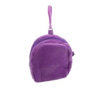 SOIMISS Plush Keychain Purse for Women Cute Cartoon Coin Pouch Adorable Travel Storage Bag for Tiny Trinkets and Snacks Compact Zipper Change Holder Sweet Colors